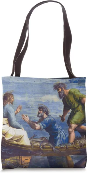 The Miraculous Draft of Fishes Jesus and the Apostles Tote Bag