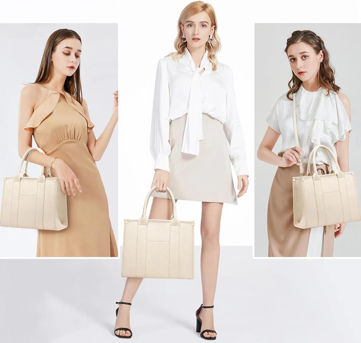 The Tote Bag Crossbody Purses for Women Shoulder Bag Handbags PU Leather Top Handle Bags with zipper