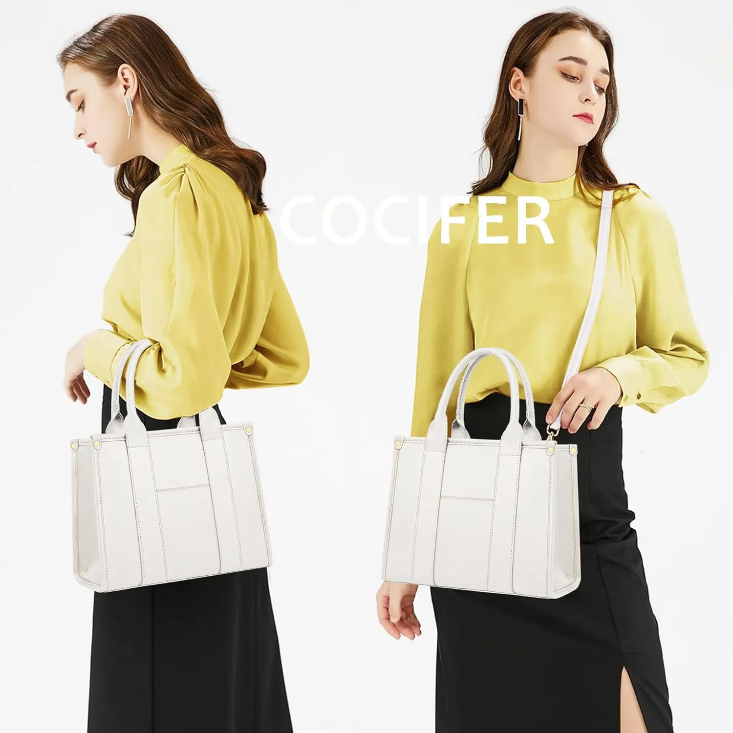 The Tote Bag Crossbody Purses for Women Shoulder Bag Handbags PU Leather Top Handle Bags with zipper