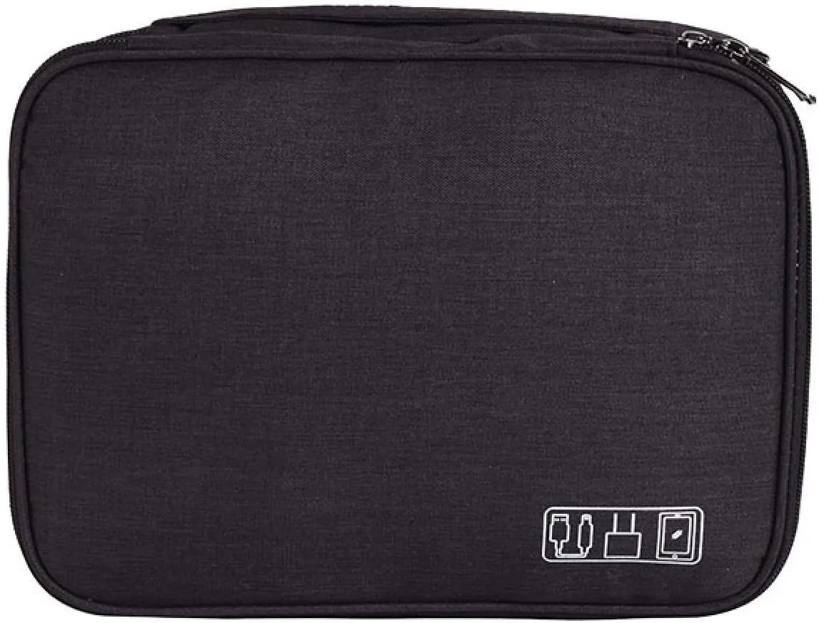Three-layer digital bag, multi-function data cable storage bag, power bank, headset storage bag