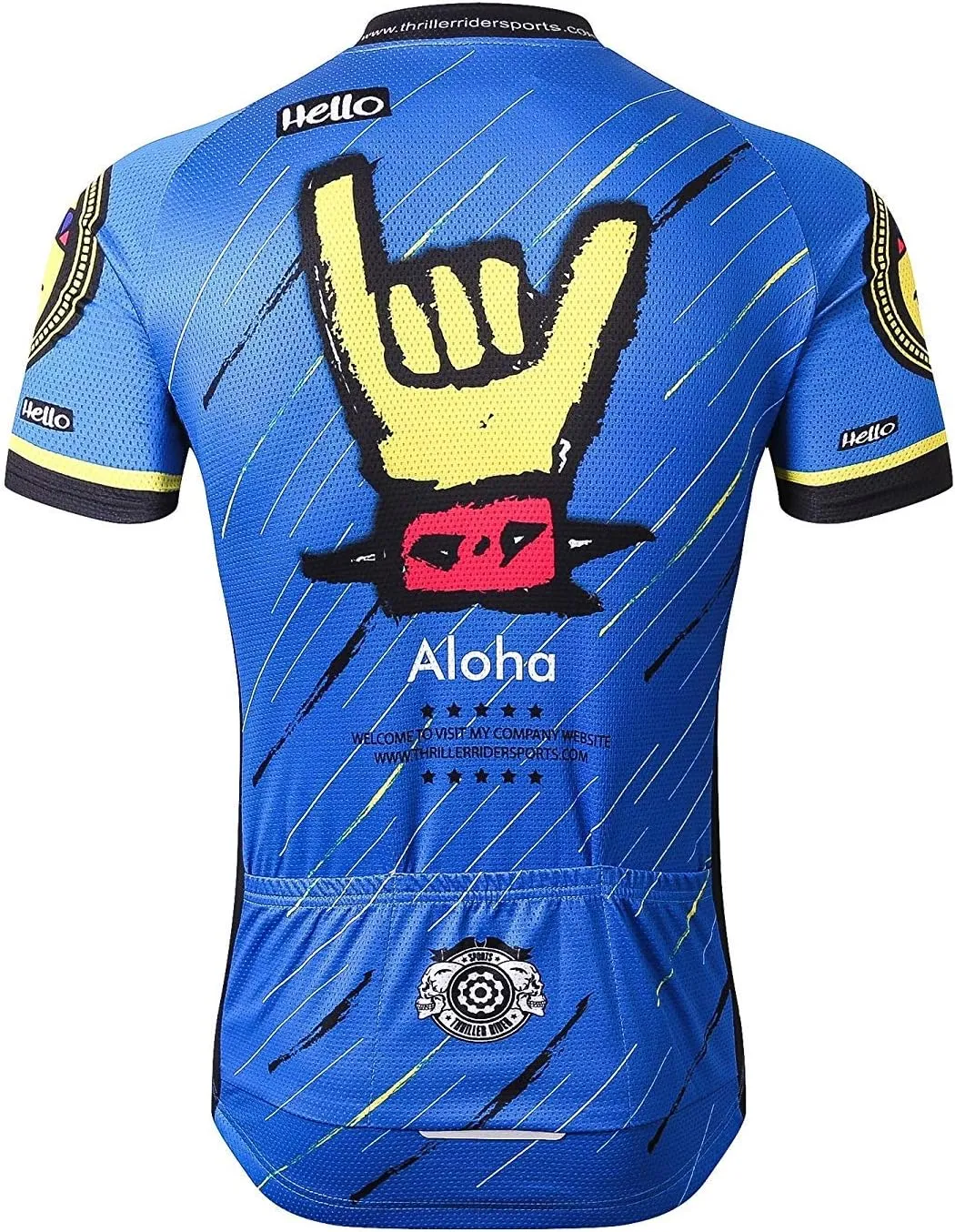 Thriller Rider Sports Mens Mountain Bike Short Sleeve Cycling Jersey Bike Tshirt