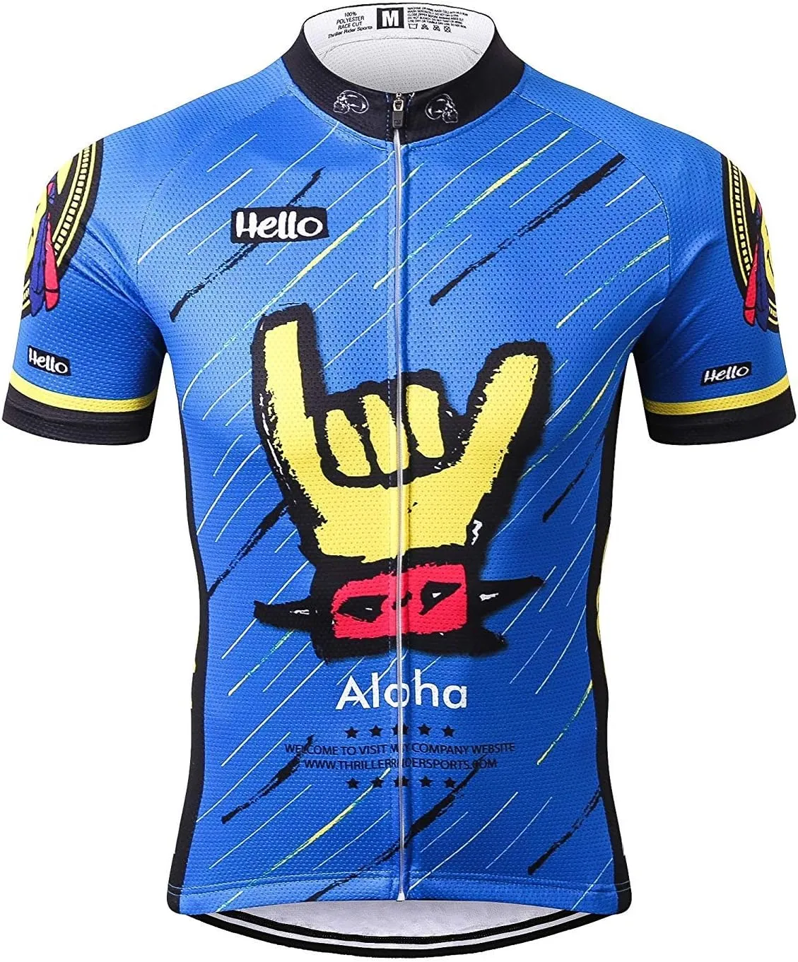 Thriller Rider Sports Mens Mountain Bike Short Sleeve Cycling Jersey Bike Tshirt