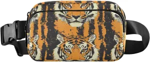 Tiger Pattern Fanny Pack Compact Fashion Waist Bag with Adjustable Strap for Outdoors, Travel, and Sports