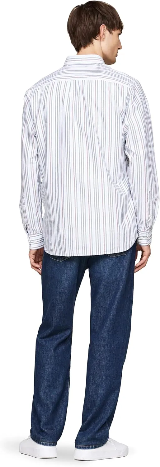 Tommy Hilfiger Long Sleeve Oxford Regular Fit, Men's Button Down Shirts, Also Available in Big and Tall
