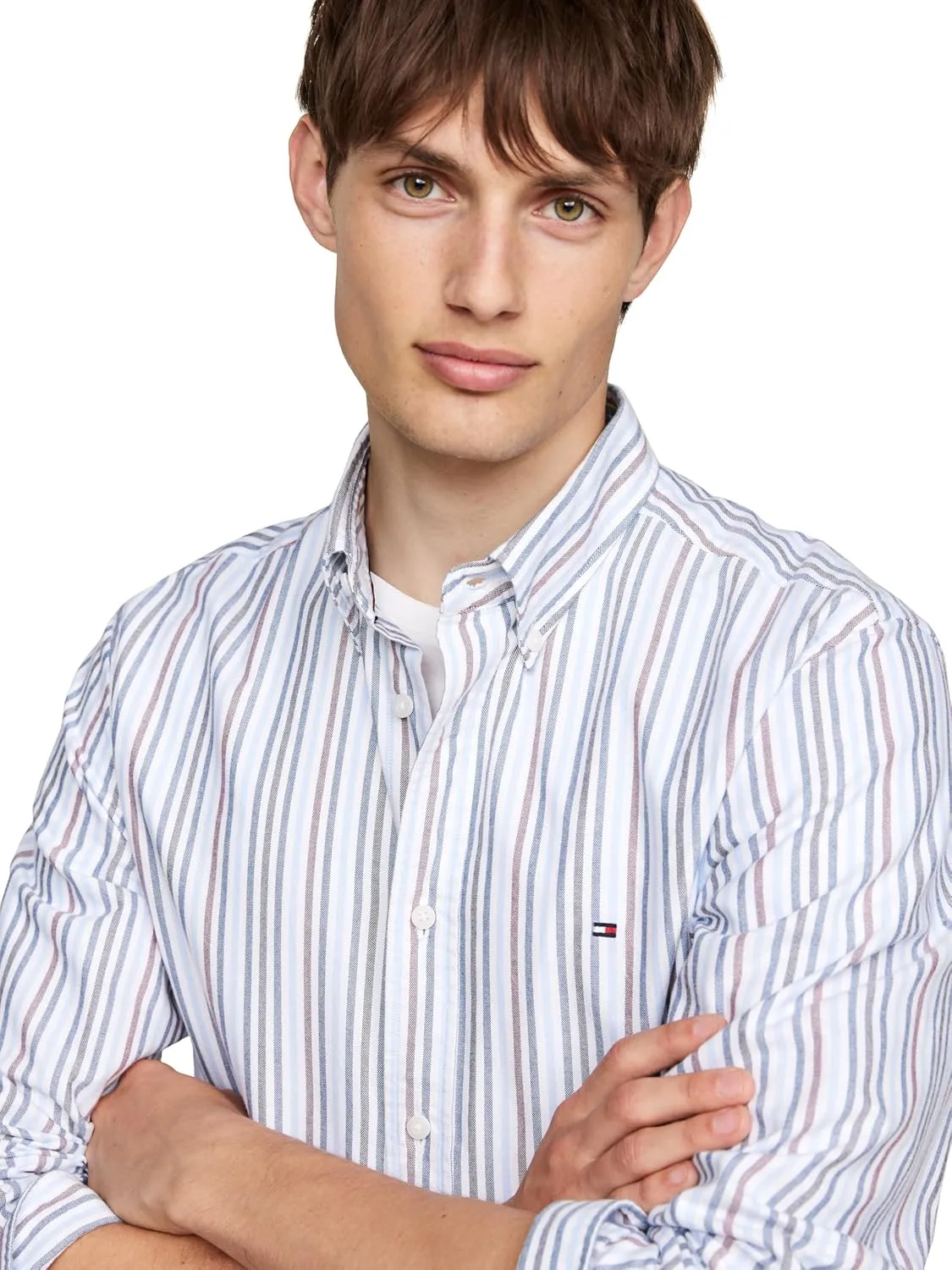 Tommy Hilfiger Long Sleeve Oxford Regular Fit, Men's Button Down Shirts, Also Available in Big and Tall