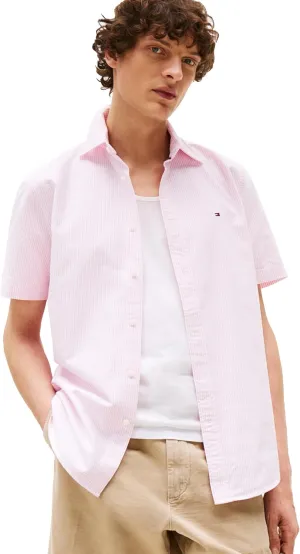 Tommy Hilfiger Short Sleeve Oxford Regular Fit, Men's Button Down Shirts