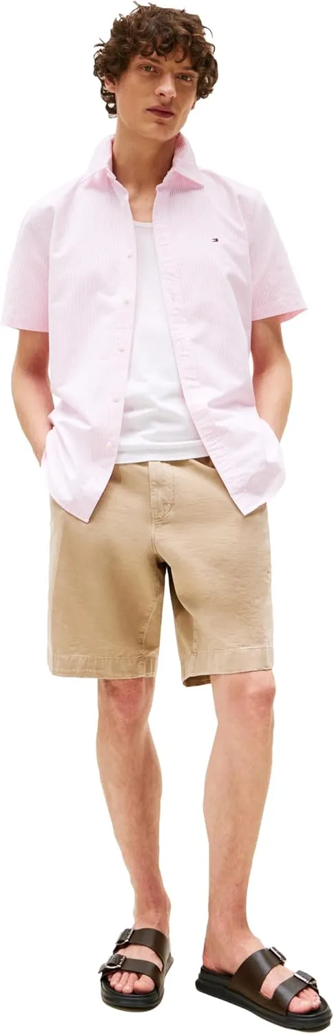 Tommy Hilfiger Short Sleeve Oxford Regular Fit, Men's Button Down Shirts