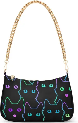 Tongue Out Cat Crossbody Bags for Women Tote Bag Women's Shoulder Handbags Clutch Purses for Women