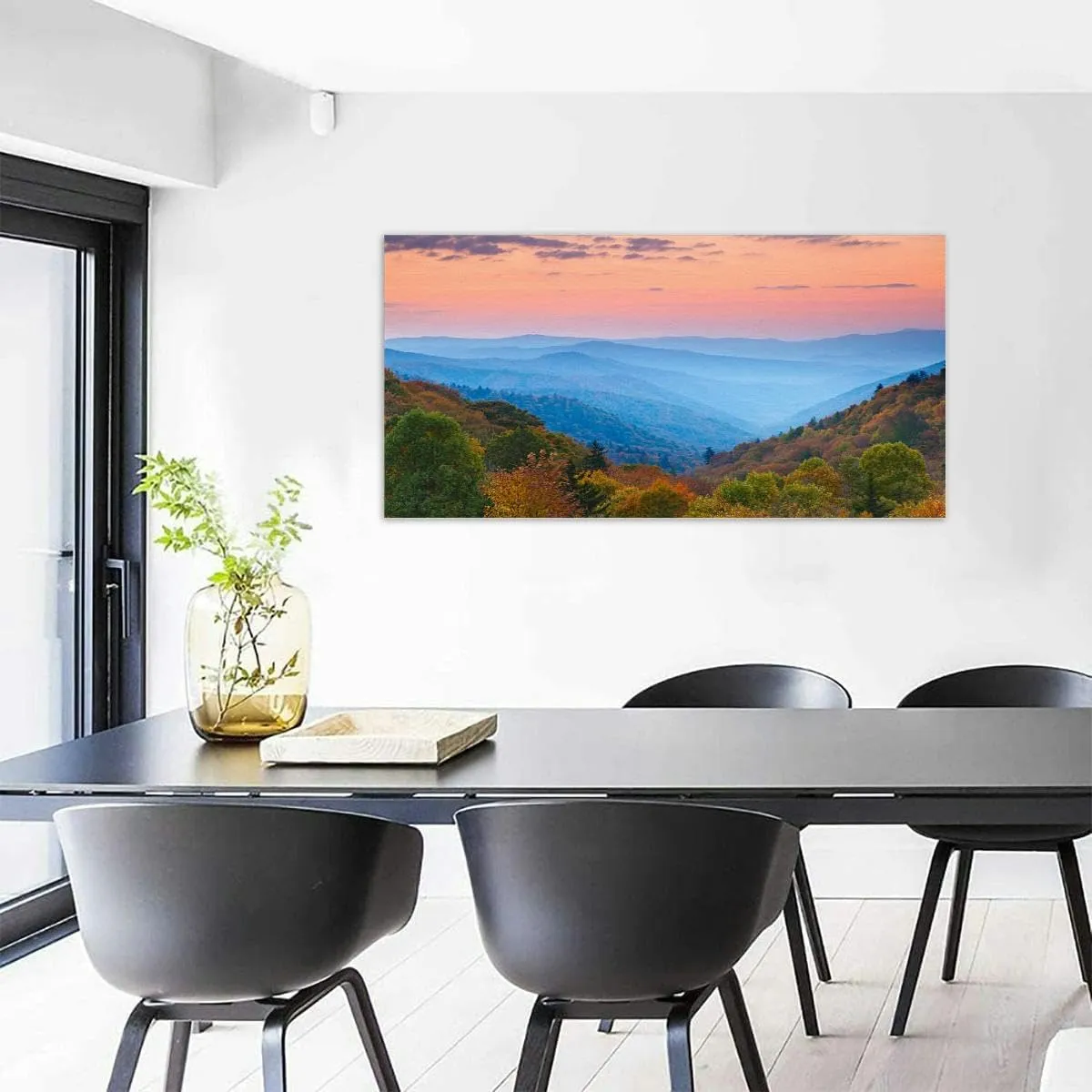TOOUTEREA 20x40 Frame Large Canvas Painting Wall Art Rolling Mountain Ranges at Sunrise Wall Decor for Living Room Bedroom Kitchen Bathroom Office Artwork Home Decor