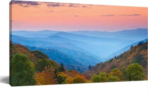 TOOUTEREA 20x40 Frame Large Canvas Painting Wall Art Rolling Mountain Ranges at Sunrise Wall Decor for Living Room Bedroom Kitchen Bathroom Office Artwork Home Decor