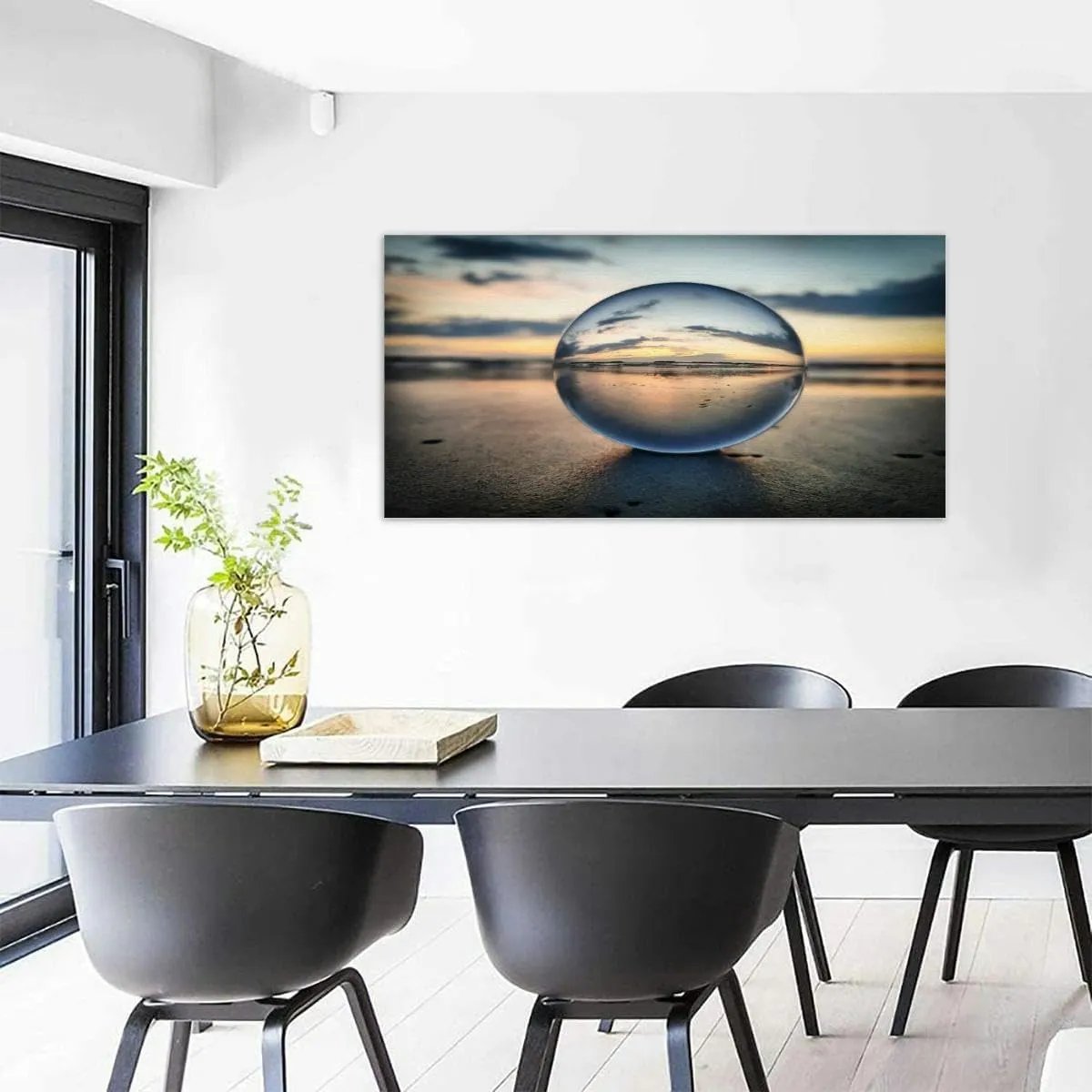 TOOUTEREA 20x40 Frame Large Canvas Painting Wall Art Watching sunrise throught a lens ball Wall Decor for Living Room Bedroom Kitchen Bathroom Office Artwork Home Decor