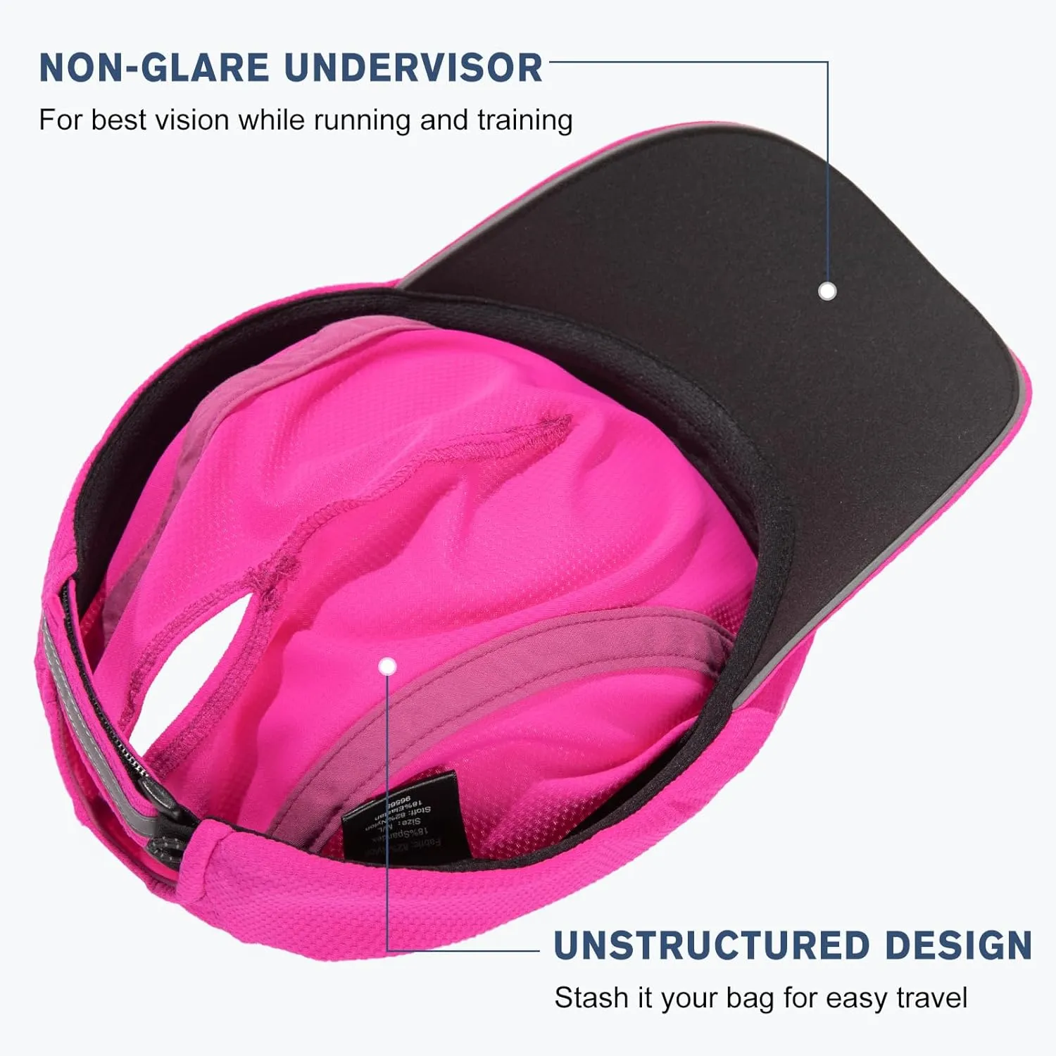 TOP-EX XL/XXL Ponytail Sun Baseball Cap for Women Cooling Running Hat Summer Breathable Mesh Hat