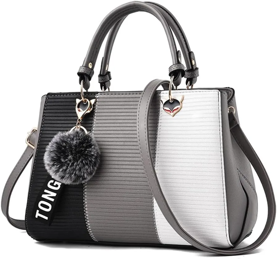 Top-handle Handbags Tote for Women PU Leather Crossbody Shoulder Bag Multi-color Purse Satchel