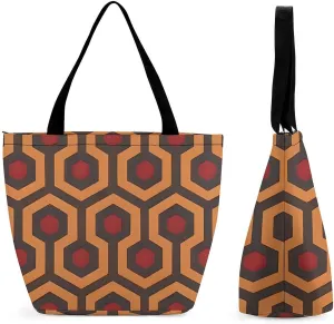 Tote Bag for Women Shoulder Bag with Zipper Shining Overlook Handbag for Travel Work Grocery Bag