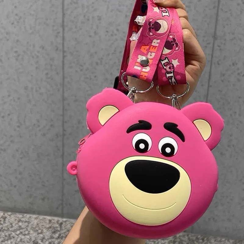 Toy Story Lotso Silicone Bag Messenger Bag Coin Purse Cute Mini Bag cartoon gift AU