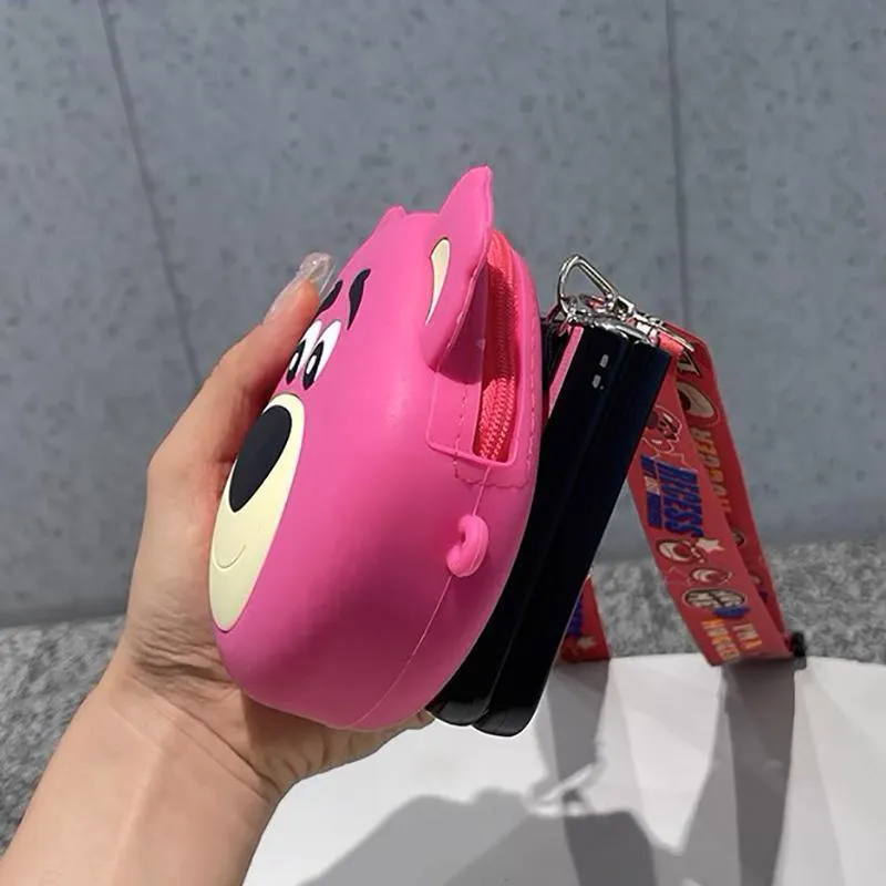 Toy Story Lotso Silicone Bag Messenger Bag Coin Purse Cute Mini Bag cartoon gift AU
