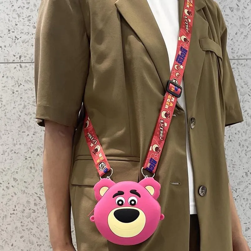 Toy Story Lotso Silicone Bag Messenger Bag Coin Purse Cute Mini Bag cartoon gift AU