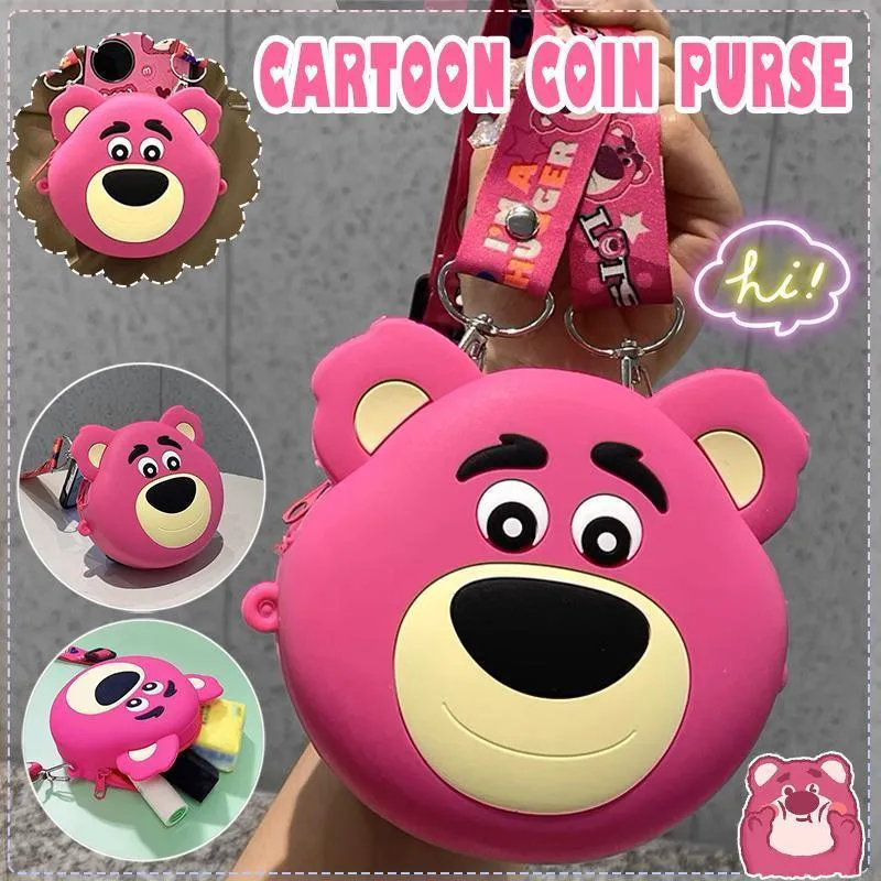 Toy Story Lotso Silicone Bag Messenger Bag Coin Purse Cute Mini Bag cartoon gift AU