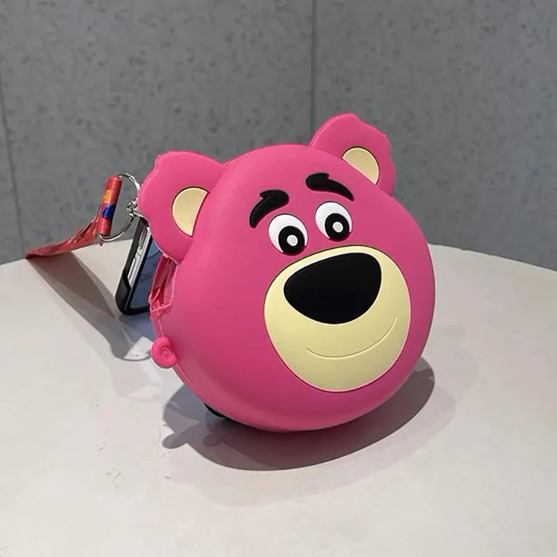 Toy Story Lotso Silicone Bag Messenger Bag Coin Purse Cute Mini Bag cartoon gift AU