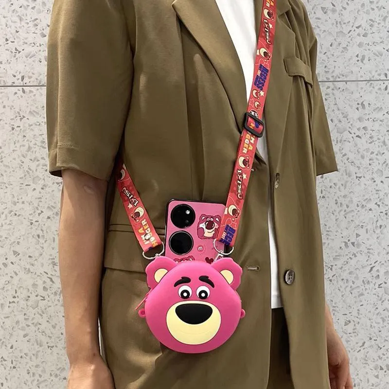 Toy Story Lotso Silicone Bag Messenger Bag Coin Purse Cute Mini Bag cartoon gift AU