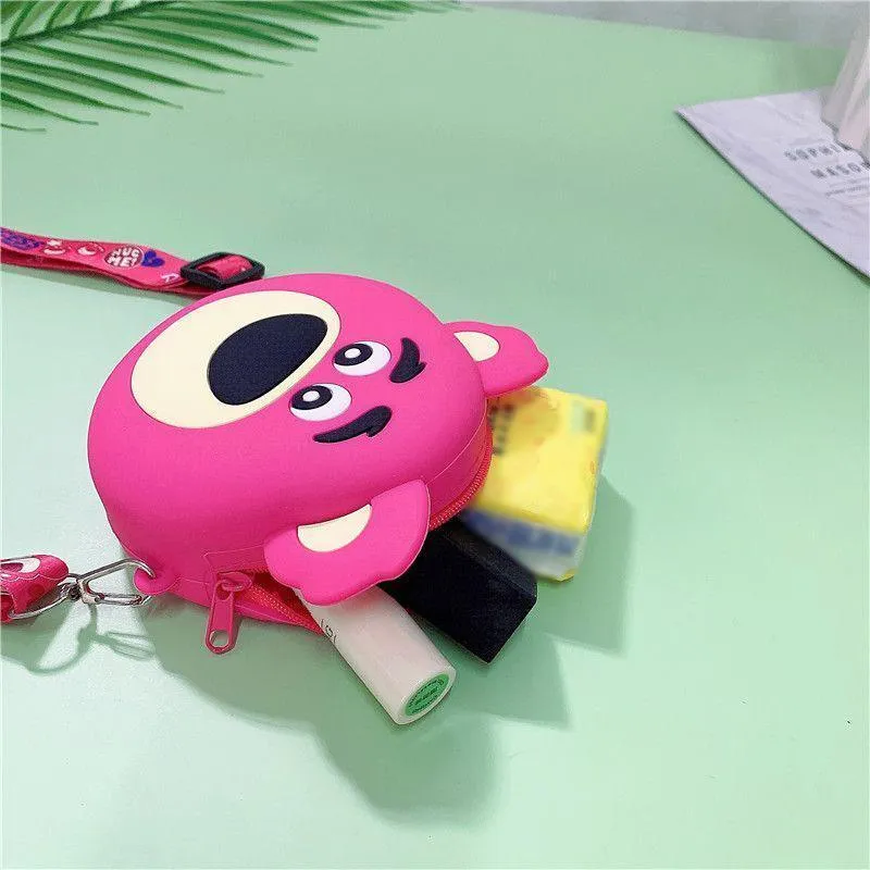 Toy Story Lotso Silicone Bag Messenger Bag Coin Purse Cute Mini Bag cartoon gift AU