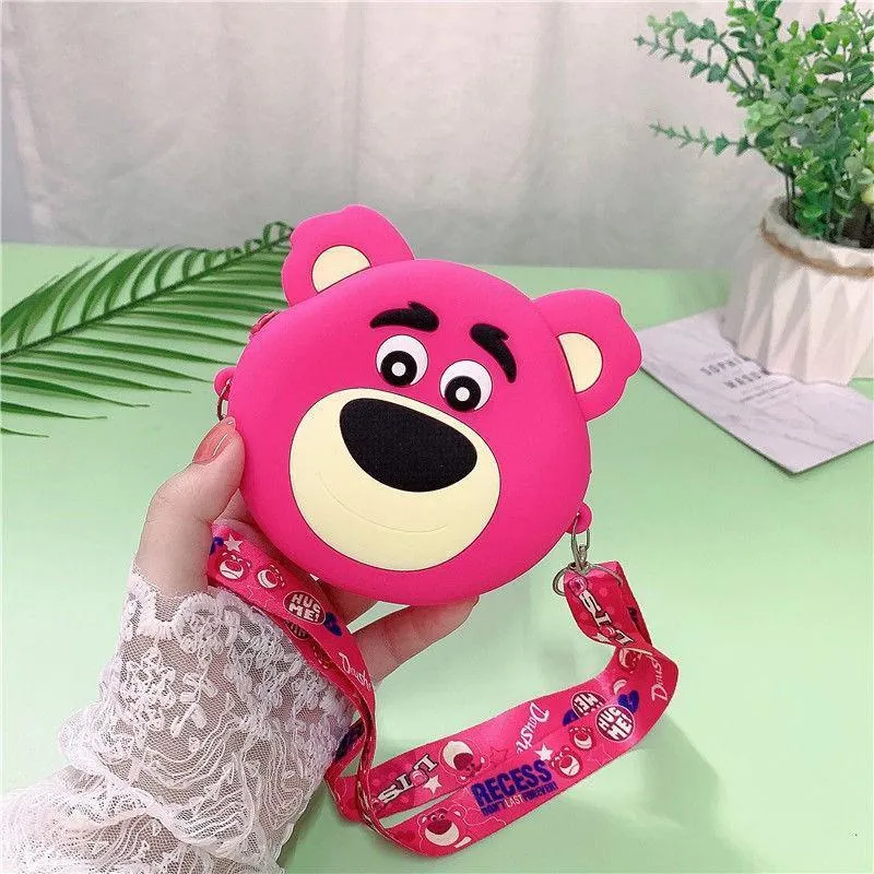 Toy Story Lotso Silicone Bag Messenger Bag Coin Purse Cute Mini Bag cartoon gift AU