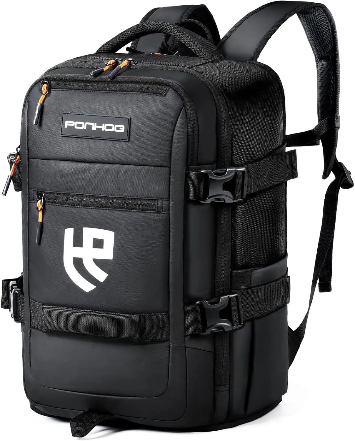 Travel Backpack - 40L Carry on Backpack with Shoe Compartment Flight Approved, 15.6 Inch Travel Suitcase Backpack for Men, Water Resistant Luggage Daypack Weekender Bag, Black