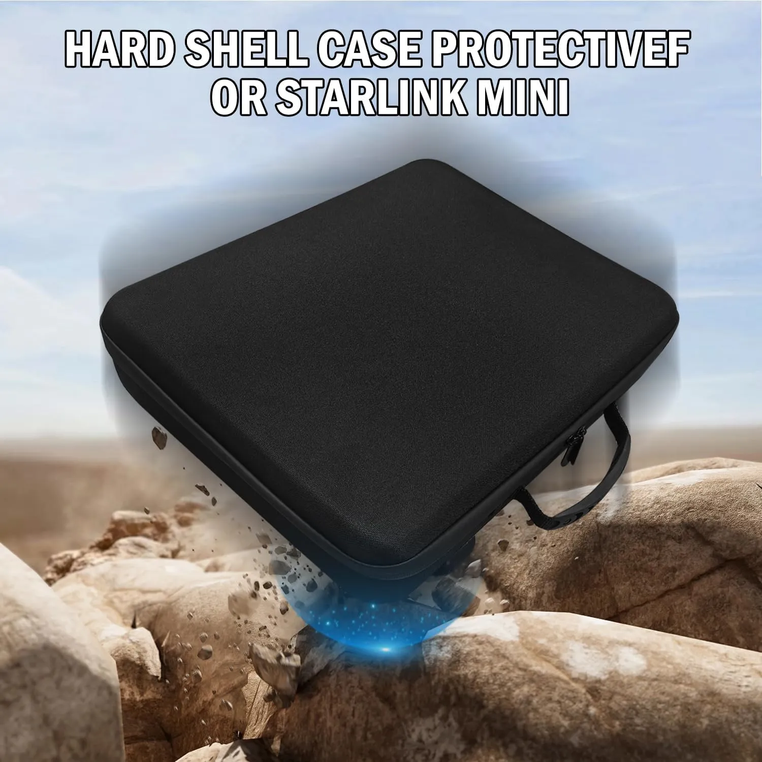 Travel Bag for Starlink Mini, Perfectly Storage Organizer Bag Fits with Dish & Kickstand & Cable & Accessories - Lightweight & Hard Shell Case Easy to Carry for Outdoor Camping and RV (New)