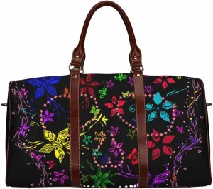 Travel Carry On Bag For Women Skull Flower In Abstracts Art Style Sports Tote Gym Bag Weekender Overnight Bag For Women(Type-10,18.62"x 8.5"x 9.65")