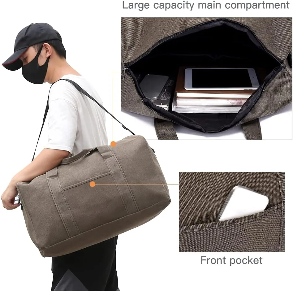 Travel Duffel Bag Large Capacity Canvas Travel Bag Outdoor Sports Gym Bag for Men and Women