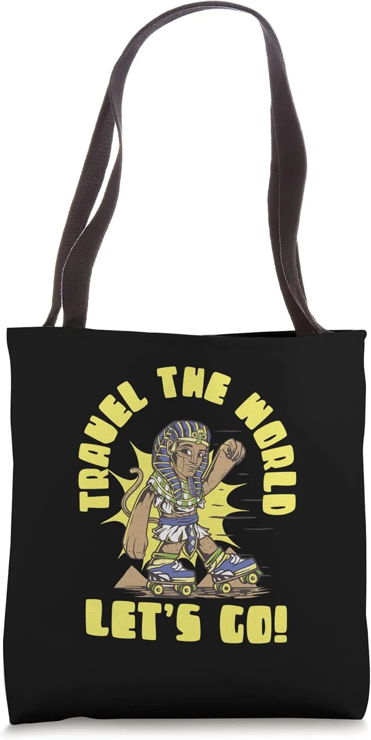 Travel The World Let's Go Mythological Sphinx Tote Bag