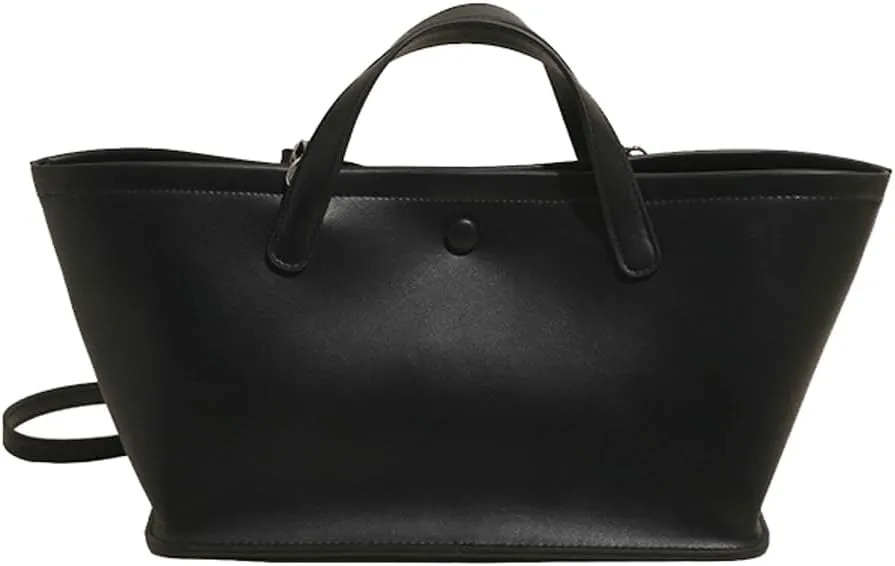Trendy Tote Bag for Women Retro Casual Shoulder Bags PU Leather Work Handbags Satchel with Removeable Strap 2025