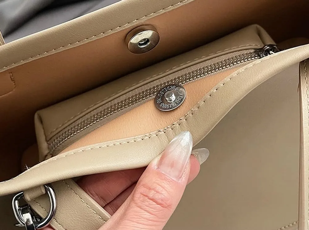 Trendy Tote Bag for Women Retro Casual Shoulder Bags PU Leather Work Handbags Satchel with Removeable Strap 2025