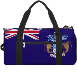 Tristan Da Cunha Flag Duffle Bag for Sports Lightweight Waterproof Gym Bag with Shoe Compartment