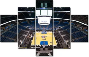 TUMOVO Large Canvas Wall Art Amway Center Picture Basketball Stadium Wall Art for Home Wall Decor, Sports Stadium Posters for Men Boys Gift for Bedroom, Office Decor, 60" Wx40 H