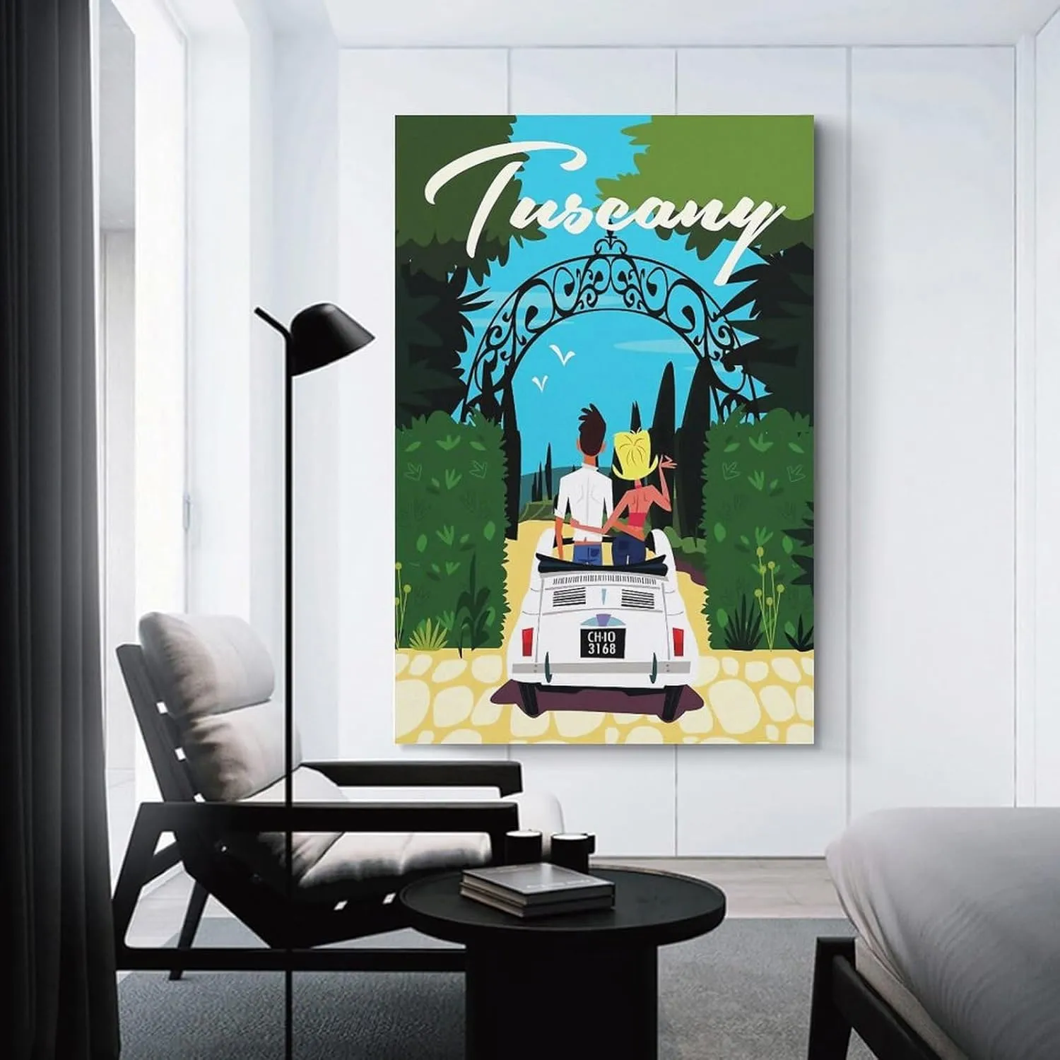 Tuscany Italy Lover Vintage Travel Poster Print Canvas Wall Art for Bedroom Living Room HD Print Posters 20x30inch(50x75cm)