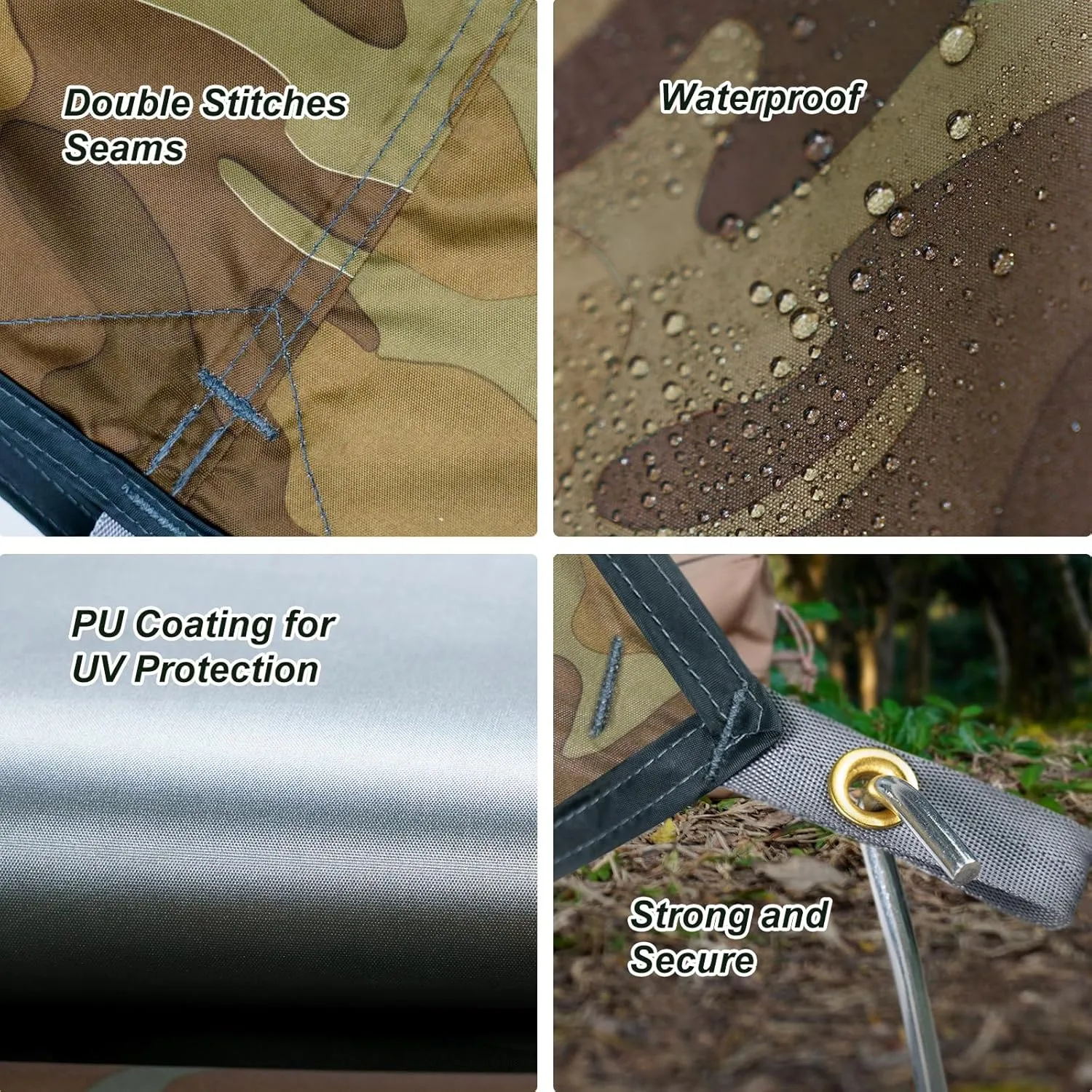 Unigear Hammock Rain Fly Waterproof Tent Tarp, UV Protection and PU 3000mm Waterproof, Lightweight for Camping, Backpacking and Outdoor Adventure
