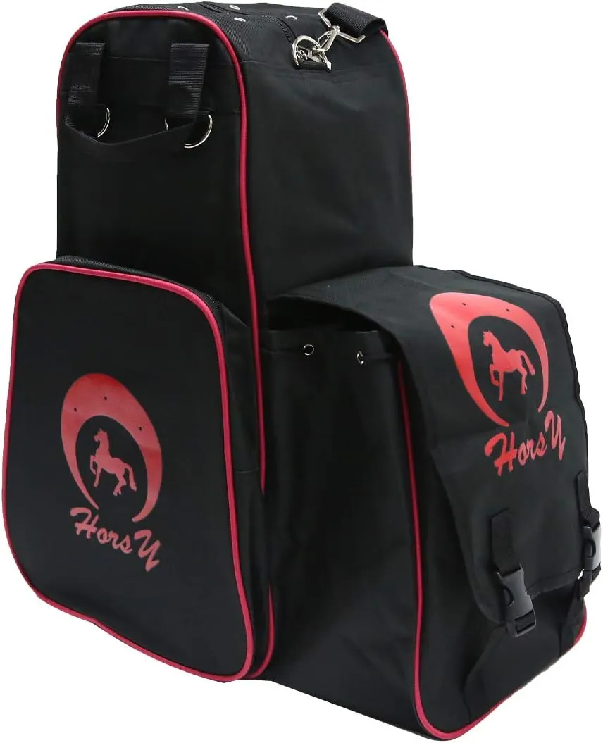 UNISTRENGH Professional Horse Riding Boots Carry Bag Waterproof Equestrian Horse Riding Bag with Helmet Compartment