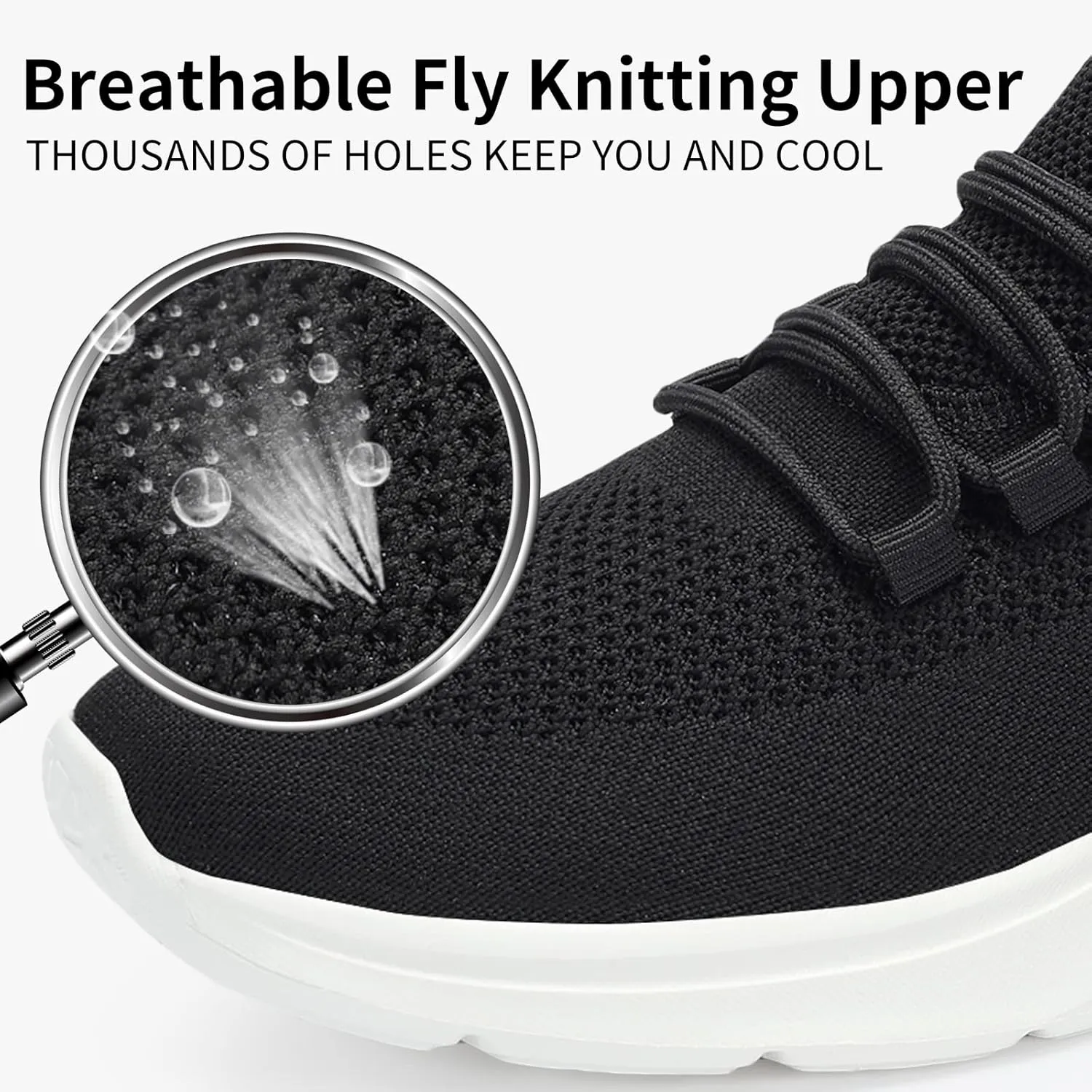 VAMJAM Men's Running Shoes Fashion Sneakers Lightweight Breathable Lace Up Mesh Walking Shoes Workout Casual Sports Shoes
