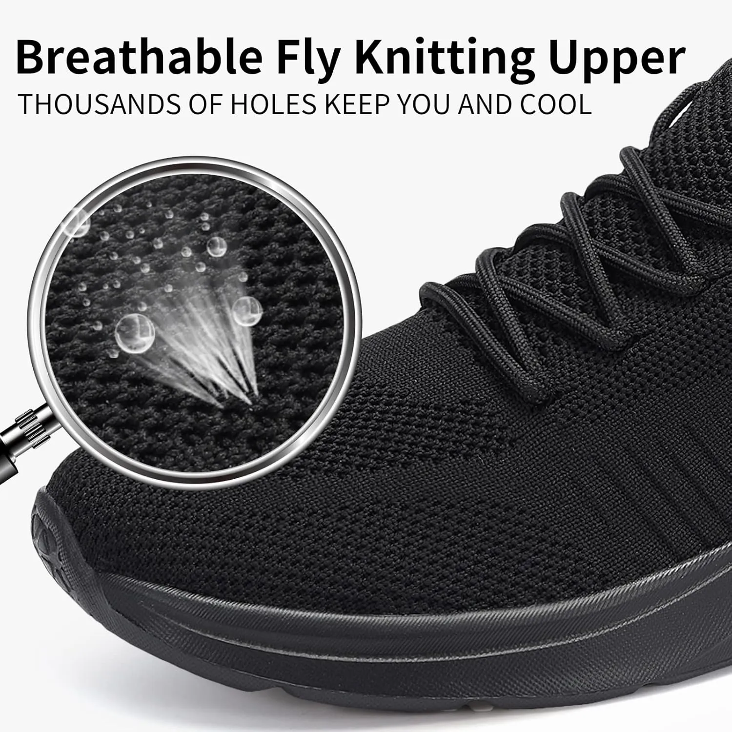 VAMJAM Men's Running Shoes Fashion Sneakers Lightweight Breathable Lace Up Mesh Walking Shoes Workout Casual Sports Shoes