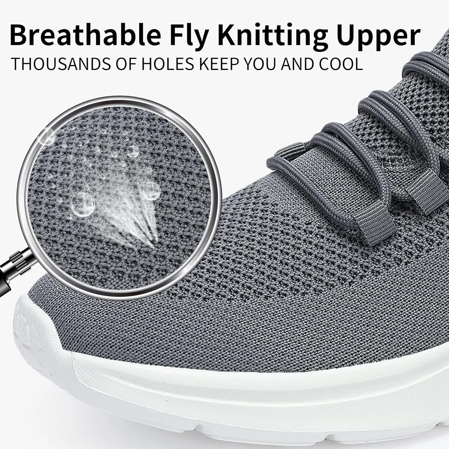 VAMJAM Men's Running Shoes Fashion Sneakers Lightweight Breathable Lace Up Mesh Walking Shoes Workout Casual Sports Shoes