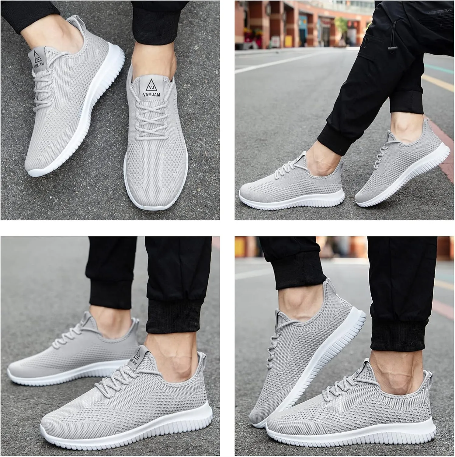 VAMJAM Men's Running Shoes Ultra Lightweight Breathable Walking Shoes Non Slip Athletic Fashion Sneakers Mesh Workout Casual Sports Shoes