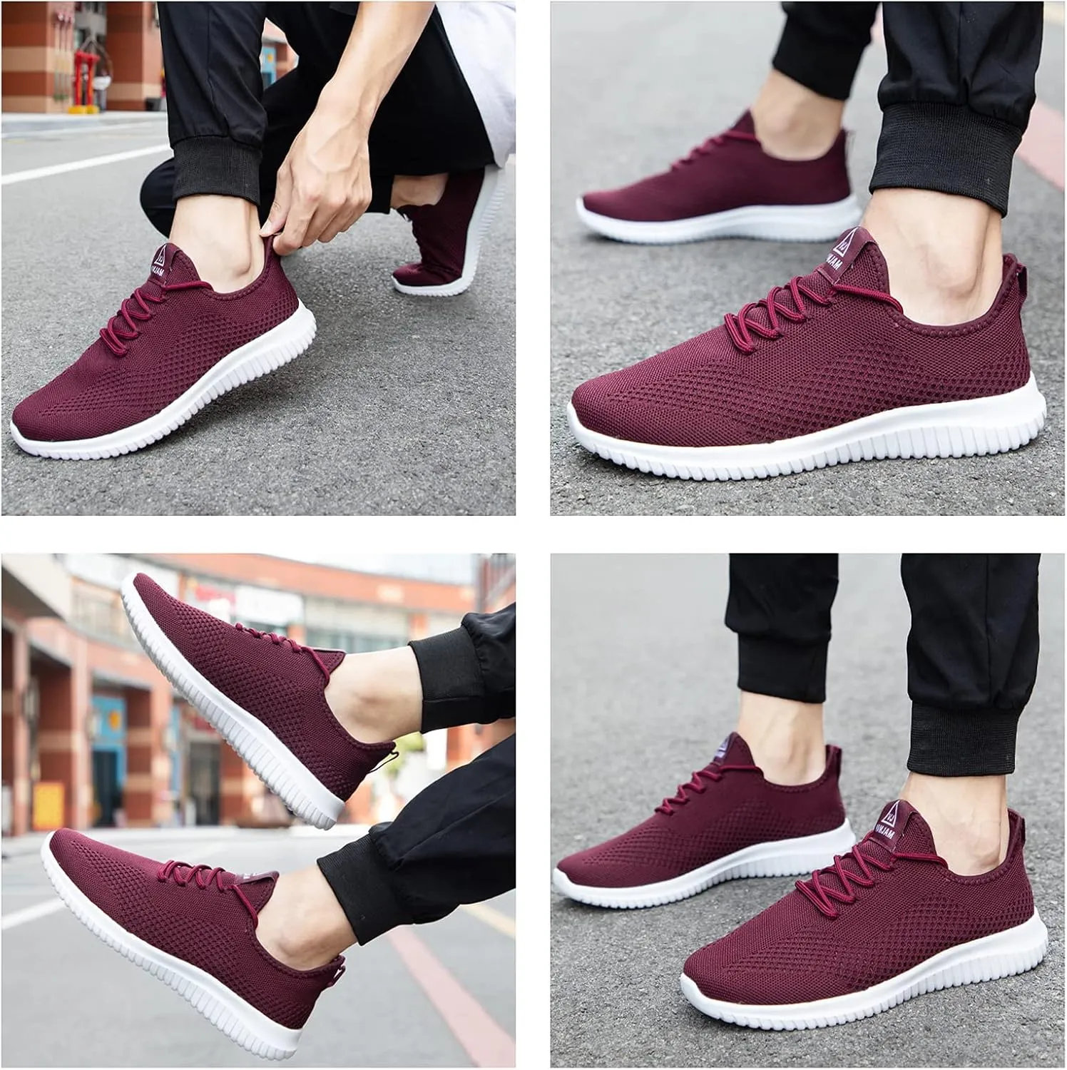 VAMJAM Men's Running Shoes Ultra Lightweight Breathable Walking Shoes Non Slip Athletic Fashion Sneakers Mesh Workout Casual Sports Shoes