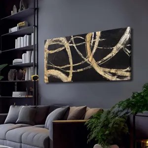 VAYIMDH Wall Decorations for Living Room Black And Gold Pictures Abstract Wall Hangings Canvas Wall Art Large Wall Decor for Home Office 20x40 In