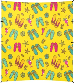 Vector Summer Shoes Pattern Beach Tent Camping Sun Shelters Portable Outdoor Canopy Sun Shade for Camping Trips Fishing Backyard Fun or Picnics Easy Setup with Carrying Bag