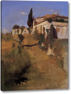 Villa Castellani, Belloguardo by Frank Duveneck - 12" x 16" Gallery Wrap Canvas Art Print - Ready to Hang