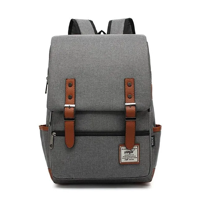 Vintage 16 inch Laptop Backpack Women Canvas Bags Men canvas Travel Leisure Backpacks Retro Casual Bag School Bags For Teenagers, Back to School Gift