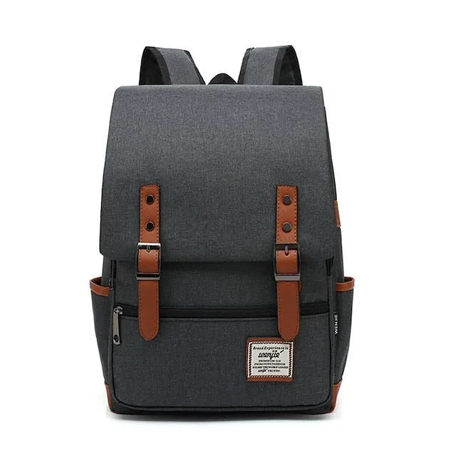 Vintage 16 inch Laptop Backpack Women Canvas Bags Men canvas Travel Leisure Backpacks Retro Casual Bag School Bags For Teenagers, Back to School Gift