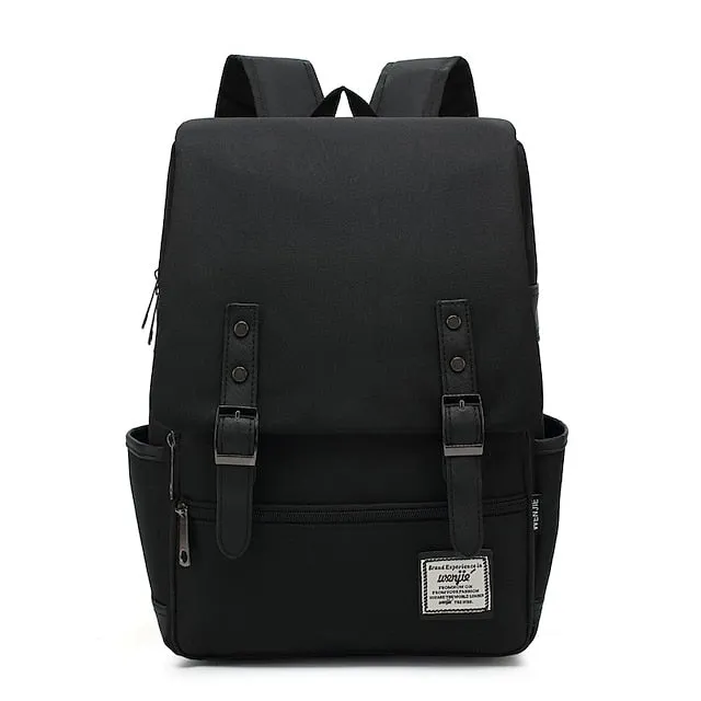 Vintage 16 inch Laptop Backpack Women Canvas Bags Men canvas Travel Leisure Backpacks Retro Casual Bag School Bags For Teenagers, Back to School Gift