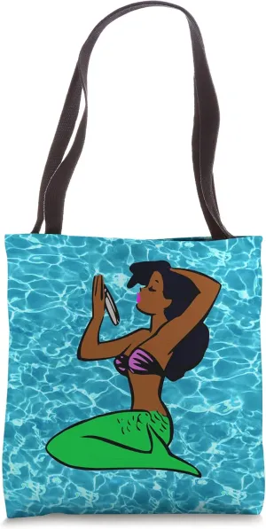 vintage african mermaid pin up rockabilly Tote Bag